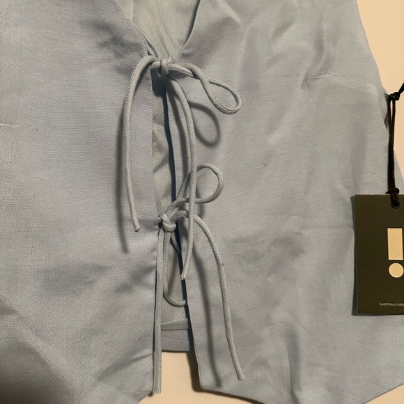 Daily Drills linen Tie Vest SZ M/L - Picture 3 of 5